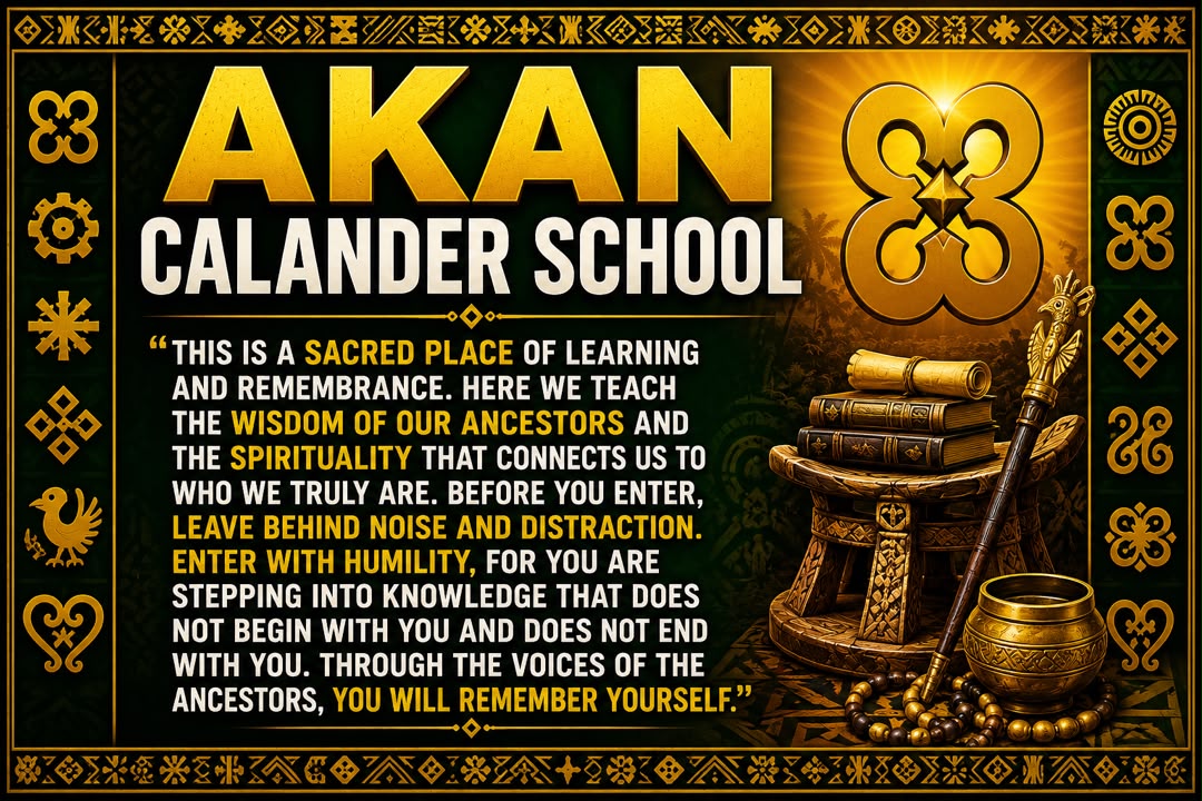 Akan Calendar School learning poster