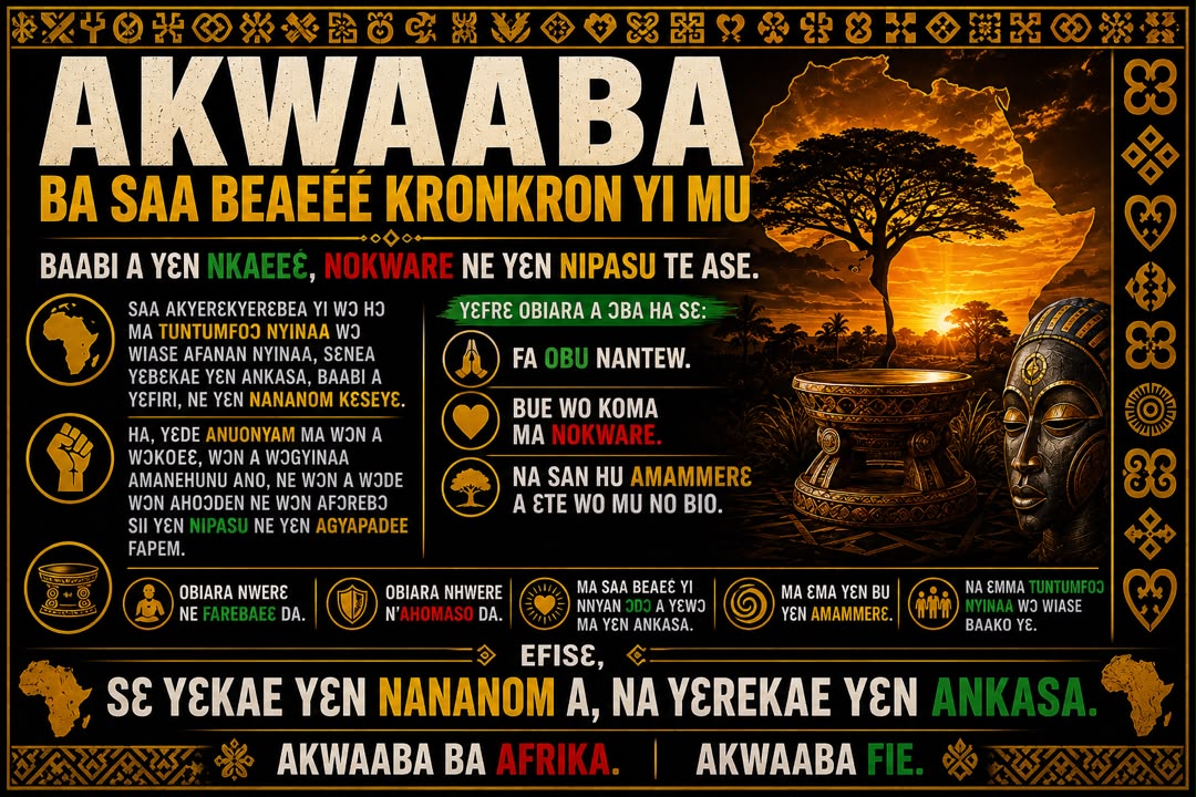 Museum entrance declaration in Akan Twi