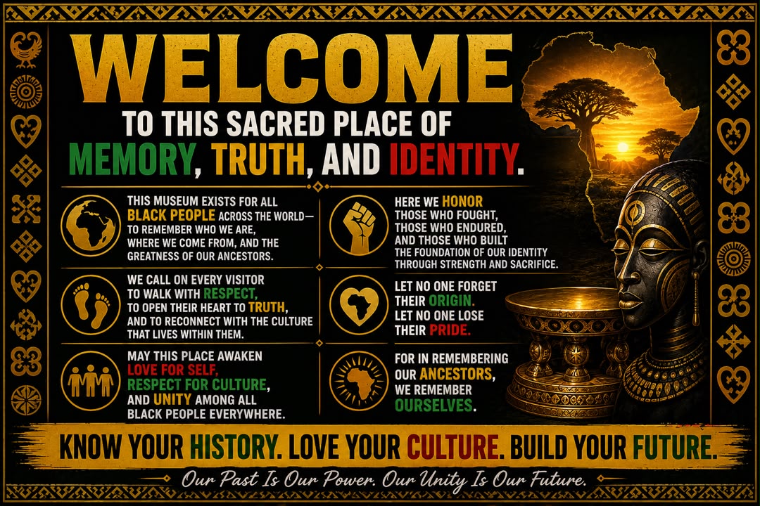 English museum entrance declaration poster